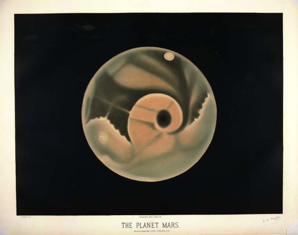The planet Mars Observed September 3 1877 at 11h 55m P M